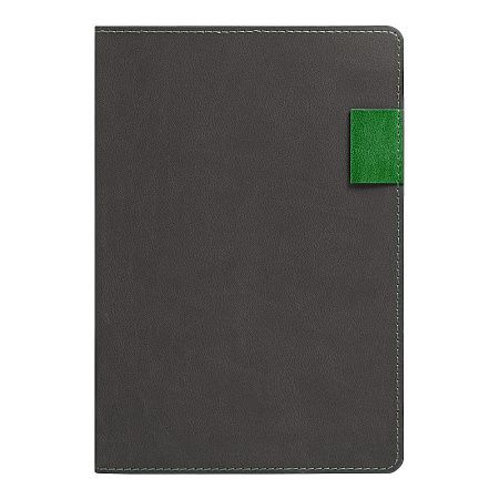 Ежедневник Flexy Freedom Latte А5, серый/зеленый, недатированный, в гибкой обложке