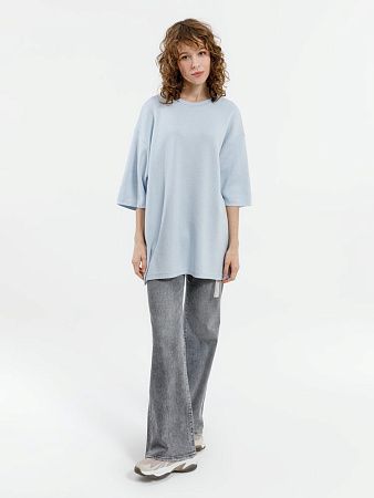 Джемпер с коротким рукавом Siluetti Volumica, светло-голубой, размер XL/2XL