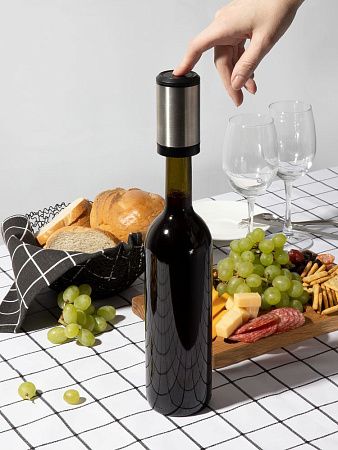 Электрическая пробка для вина Tuoretta, серебристая