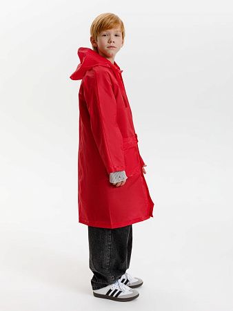 Дождевик детский RainDrop Kids, красный, размер 8 лет (118-128 см)
