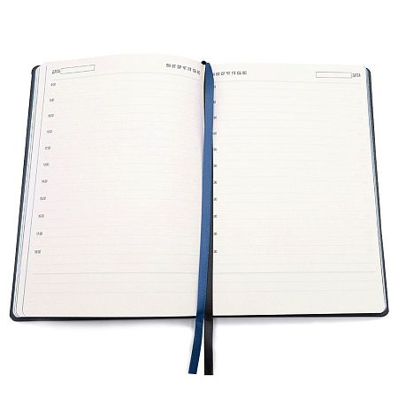 Ежедневник A5 недатированный Efemero в мягком переплёте, черный/темно-синий