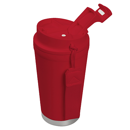 Термокружка Alba металлическая, 410 мл, красная с серебром