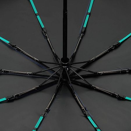 Зонт складной Skymate с УФ-защитой и ручкой-карабином, темно-синий