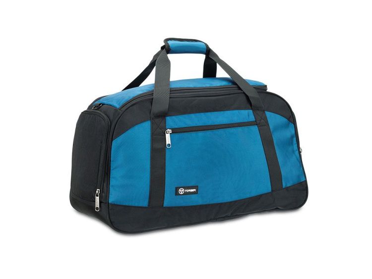 Сумка спортивная, цвет: синий, черный