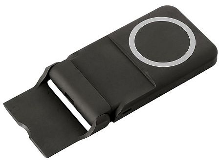 Беспроводной внешний аккумулятор с подсветкой лого и подставкой «Magflash», 10000 мАч, 15 Вт