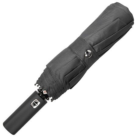 Зонт складной автоматический, Forest Lotus, диаметр 100 см, радиус 23 дюйма, 9 панелей, без подарочной коробки, серый