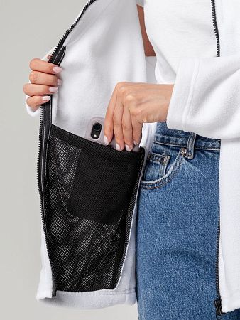 Куртка флисовая унисекс Manakin, белая, размер XS/S