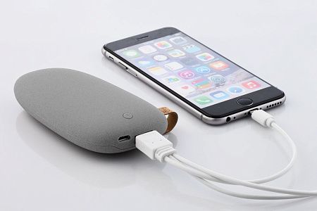 Внешний аккумулятор Pebble 5200, серо-синий