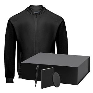 Набор с одеждой Торрес (Torres) (толстовка, зарядное устройство, блокнот, ручка), черный, XXL