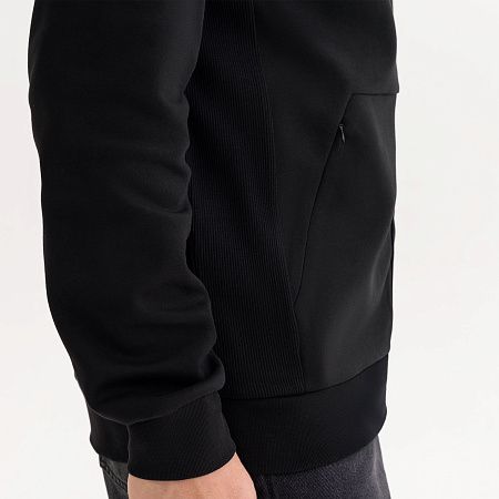 Толстовка на молнии с капюшоном Матео (Mateo) черная, размер L