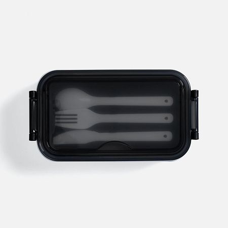 Ланчбокс Pranzo, белый с черным