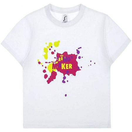 Футболка детская «Пятно Maker», белая, размер 4 года (96-104 см)
