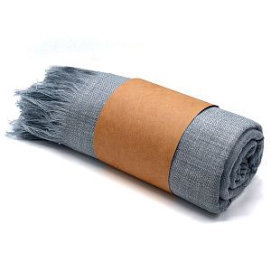 Плед полушерстяной COMFORT, светло-серый 