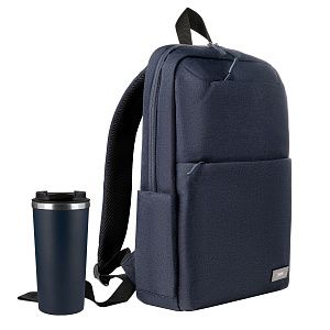 Подарочный набор Палермо (Palermo), Форст (Forst), синий (рюкзак, термокружка)