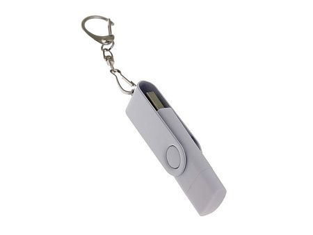 USB 3.0- флешка на 32 Гб с поворотным механизмом и дополнительным разъемом Type-C