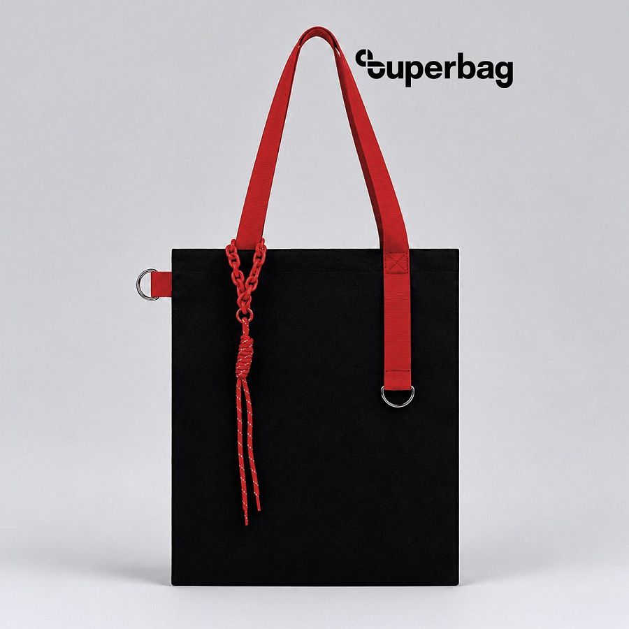Набор Superbag Red accent: шоппер с обвесом