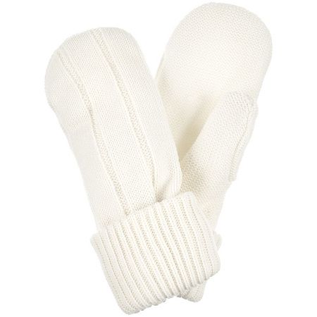 Варежки Knit Beat, белые (молочные), размер L/XL