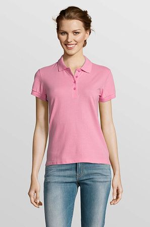 Рубашка поло женская People 210, «розовая орхидея», размер S