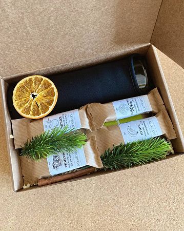  Подарочный набор "Чай вдвоём": чай, мед-суфле, батончики малина/банан/какао-апельсин