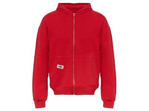 Толстовка оверсайз с капюшоном на молнии «Monaco», цвет: красный