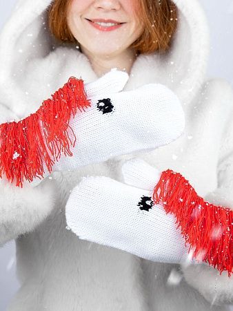Варежки «Игогошки», с красной гривой