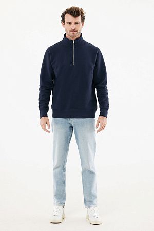 Свитшот на молнии Iqoniq Elgon из переработанного хлопка, 300 г/м²