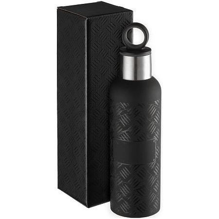 Термобутылка Hard Work Black, черная