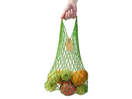 Авоська «Dream» из натурального хлопка с кожаными ручками, 15 л