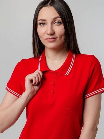 Рубашка поло женская Virma Stripes Lady, красная, размер M