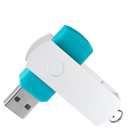 Флешка ELEGANCE COLOR Бирюзовая с белым 4026.16.07.32ГБ3.0