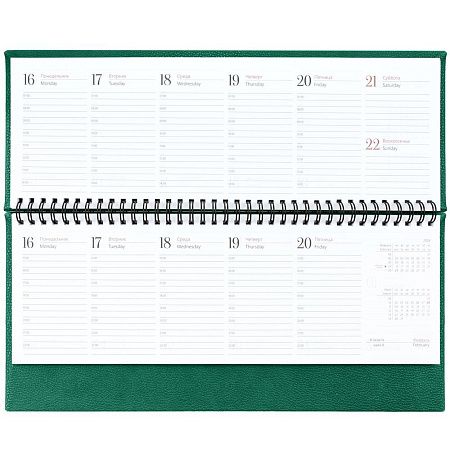 Планинг Sagrin, датированный, зеленый