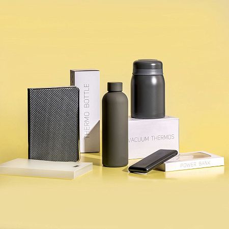 Термобутылка вакуумная герметичная Прима (Prima), серая