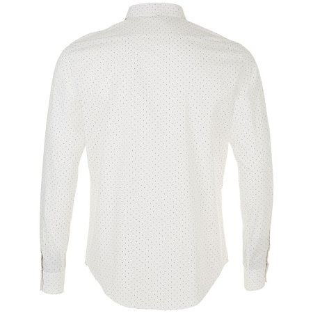 Рубашка мужская Becker Men, белая с темно-синим, размер 3XL