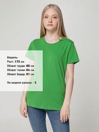 Футболка женская T-bolka Lady, ярко-зеленая, размер XL v2