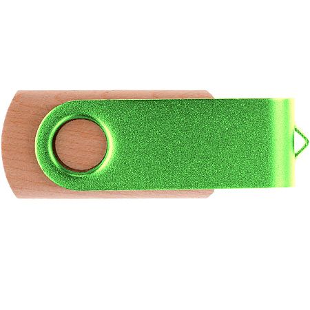 Флешка TWIST WOOD COLOR Светлое дерево с салатовым 4014.31.15.16ГБ