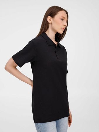 Рубашка поло унисекс Tervise, черная, размер S