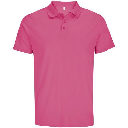 Рубашка поло унисекс Pitcher, розовая (ribbon pink), размер L