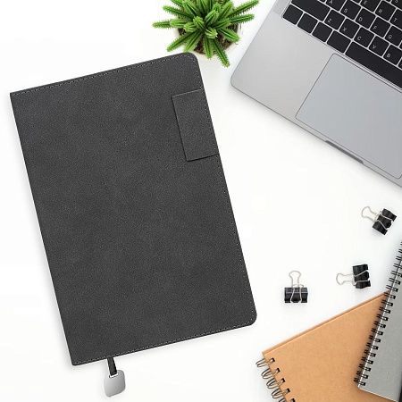 Ежедневник Flexy Tenero Suede A5, синий, недатированный, в гибкой обложке с петлей для ручки