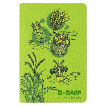 Ежедневник Flexy Sand Print Sample BASF А5, салатовый, недатированный, в гибкой обложке