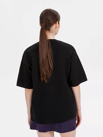 Джемпер с коротким рукавом Siluetti Volumica, черный, размер M/L