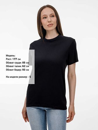 Футболка унисекс T-Bolka 180, черная, размер XXL