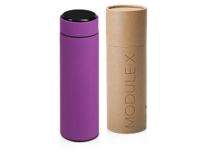 Вакуумный термос «Module X» с индикатором температуры и медной изоляцией, 500 мл, крафтовый тубус