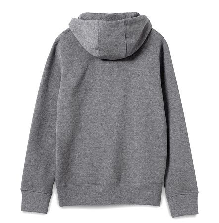 Толстовка на молнии с капюшоном унисекс King, темно-серый меланж, размер XS