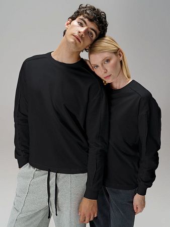 Свитшот унисекс Vozduh, черный, размер XS/S