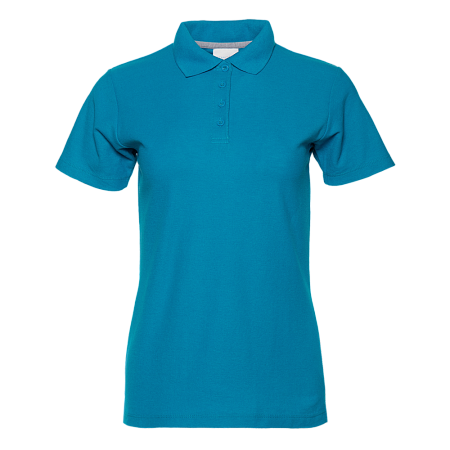 Рубашка поло женская STAN хлопок/полиэстер 185, 04WL, Лазурный,  (40/1)  (46/M)