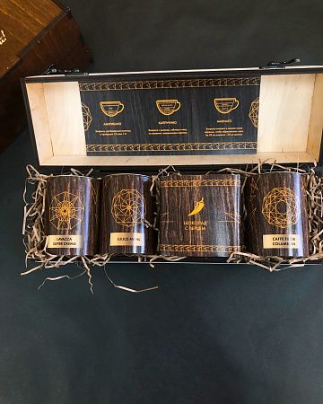 Подарочный набор «Кофе и трюфель»: кофе (3 шт.), трюфели, открытка