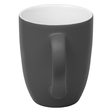 Кружка фарфоровая Casa Grande Tulip Soft софт тач, серая/белая, 350 мл