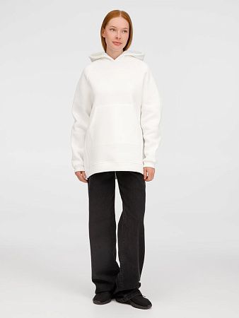 Худи унисекс оверсайз Easy Street, молочно-белое, размер XS/S