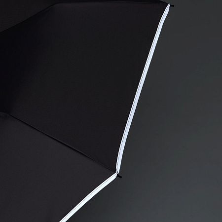 Зонт обратного сложения Norsken с фонариком, черный