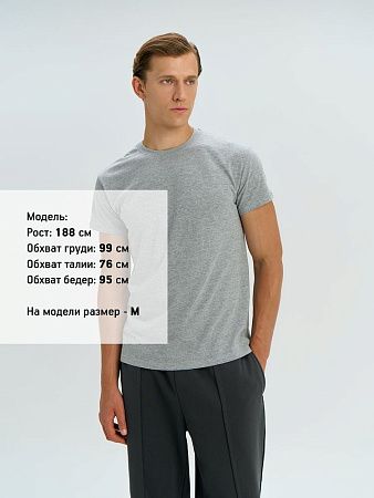 Футболка унисекс Regent 150, серый меланж, размер XXS